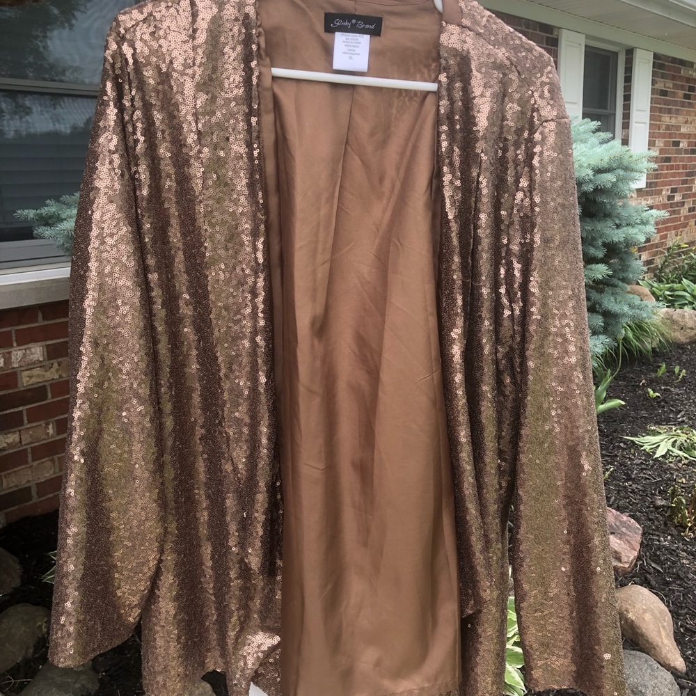 Brown sequin jacket - Picture 4 of 5
